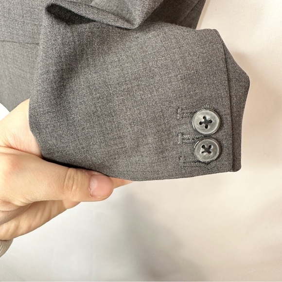 Theory Wool Blend Grey Single Button Blazer Jacket Academia Preppy Women’s 6 - Picture 12 of 16